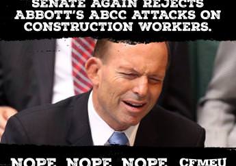 CFMEU welcomes decision of the Senate in rejecting ABCC bill