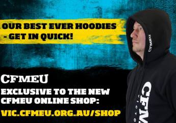 New Range of CFMEU Hoodies and Tops