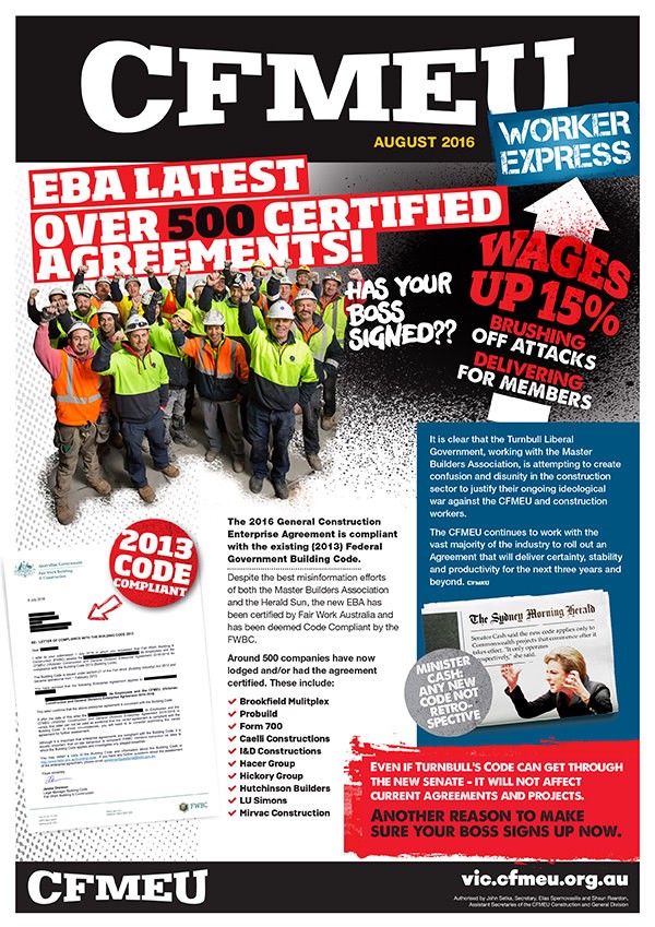 CFMEU Worker Express - August 2016-1 | CFMEU VIC & TAS