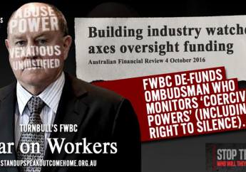 Turnbull’s anti-union Building Commission in bid to avoid scrutiny