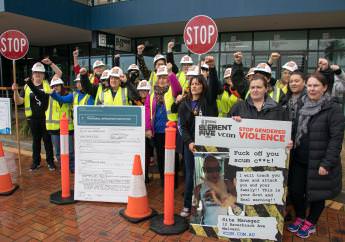 Women Unionists Lead Protest Against Violence in the Workplace