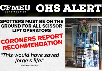 SAFETY ALERT: Spotters on Ground for All Scissor Lift Operators