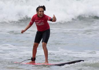Smiles all round at the 21st annual Woorrangalook Victorian Koori Surfing Titles