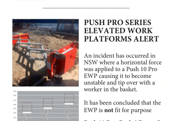 National OHS Alert: Push Pro Series EWPs