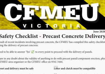 Safety Checklist – Precast Concrete Delivery (June 2020)
