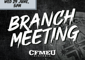 Branch Meeting – Wednesday 29 June 5pm