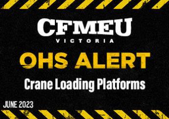 OHS Alert: Crane Loading Platforms