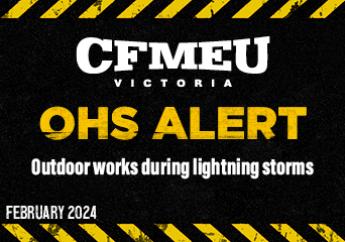 OHS Alert: Outdoor works during lightning storms
