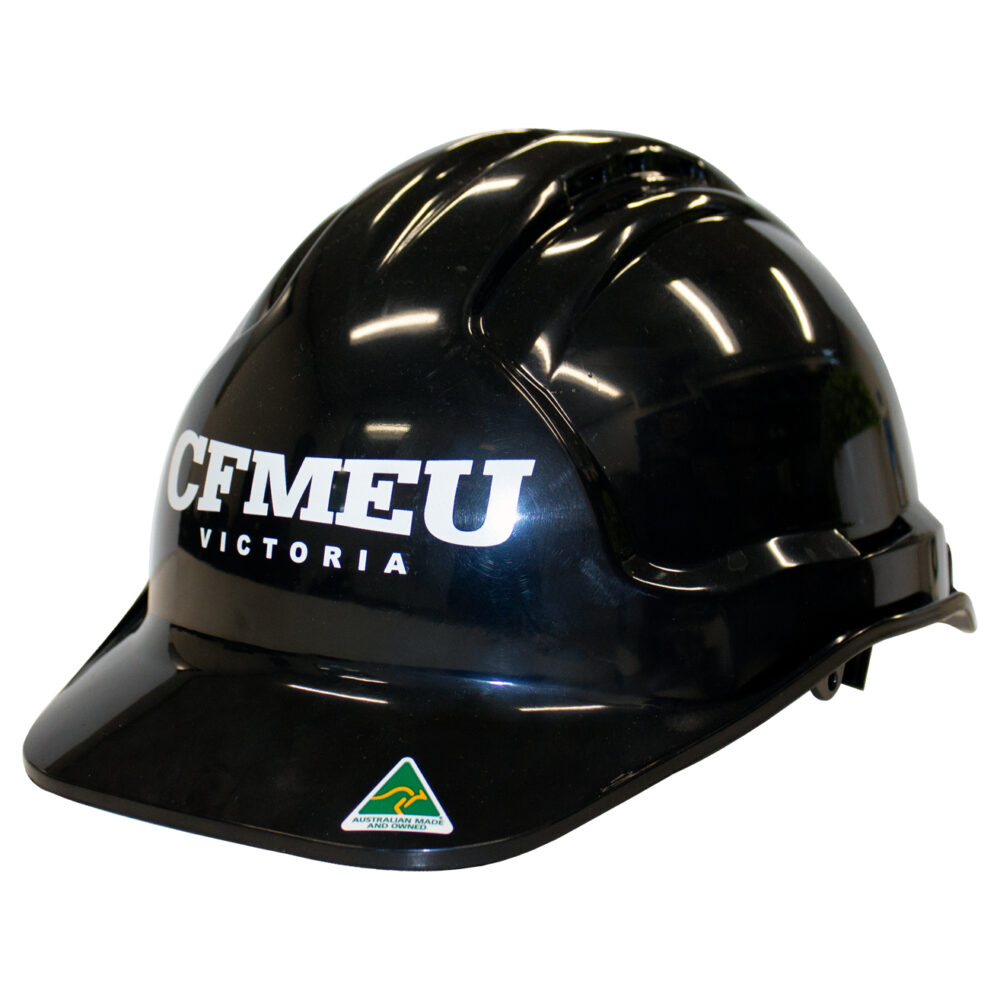 CFMEU Black Hard Hat