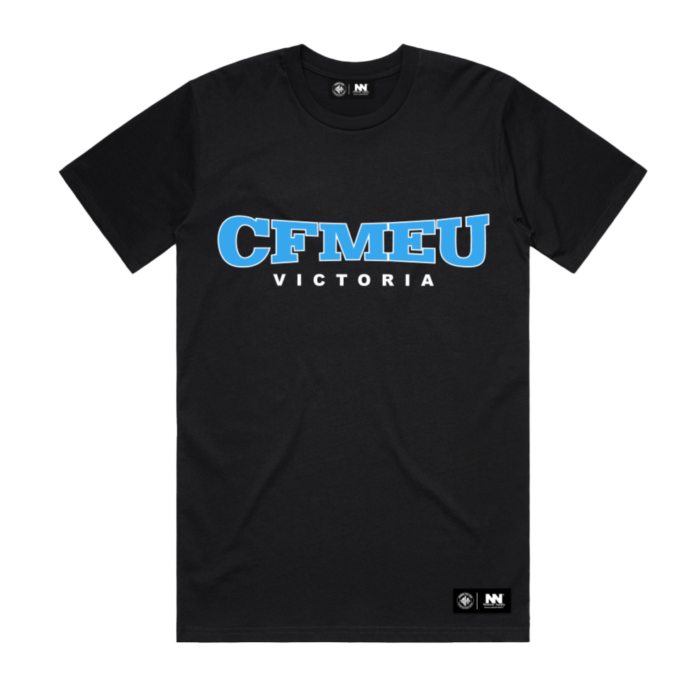 CFMEU Blue Logo Signature Tee - NoWear Supply
