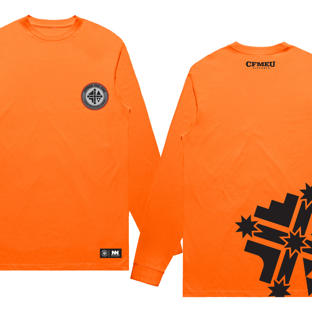 HVO CFMEU Round Basic Logo LS Tee - NoWear Supply