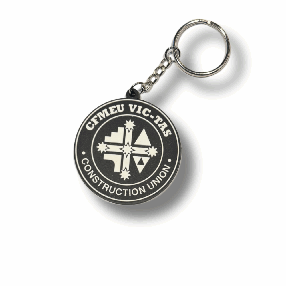 CFMEU Basic Round Logo Key Chain - NoWear Supply
