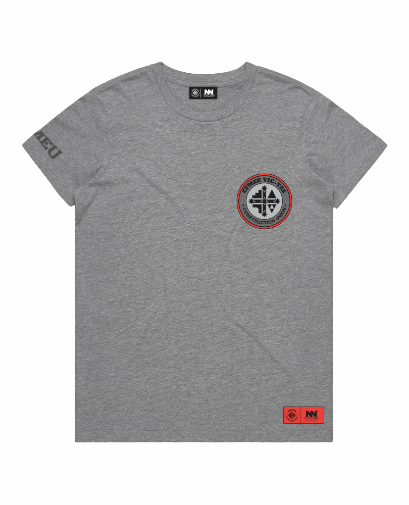 CFMEU Logo Tee Grey - NoWear Supply