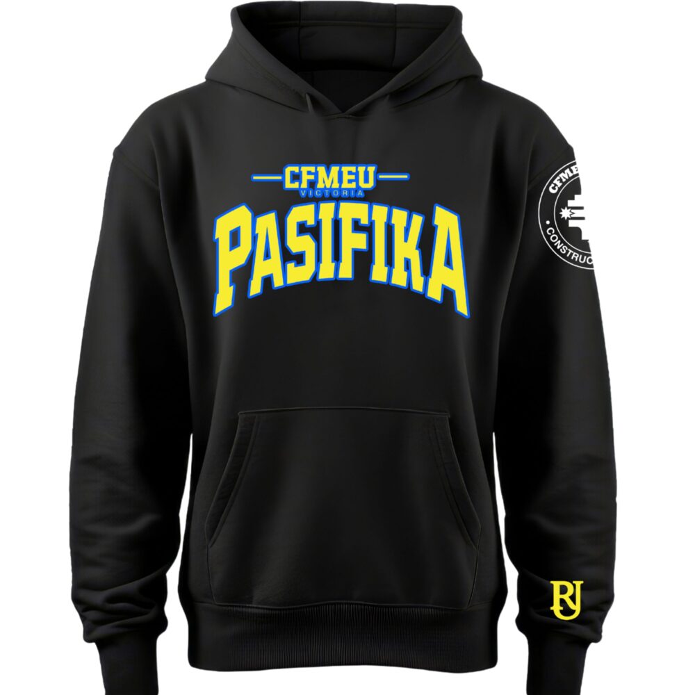 Pre - Order PASIFIKA Union Raised - Yellow & Blue Hoodie