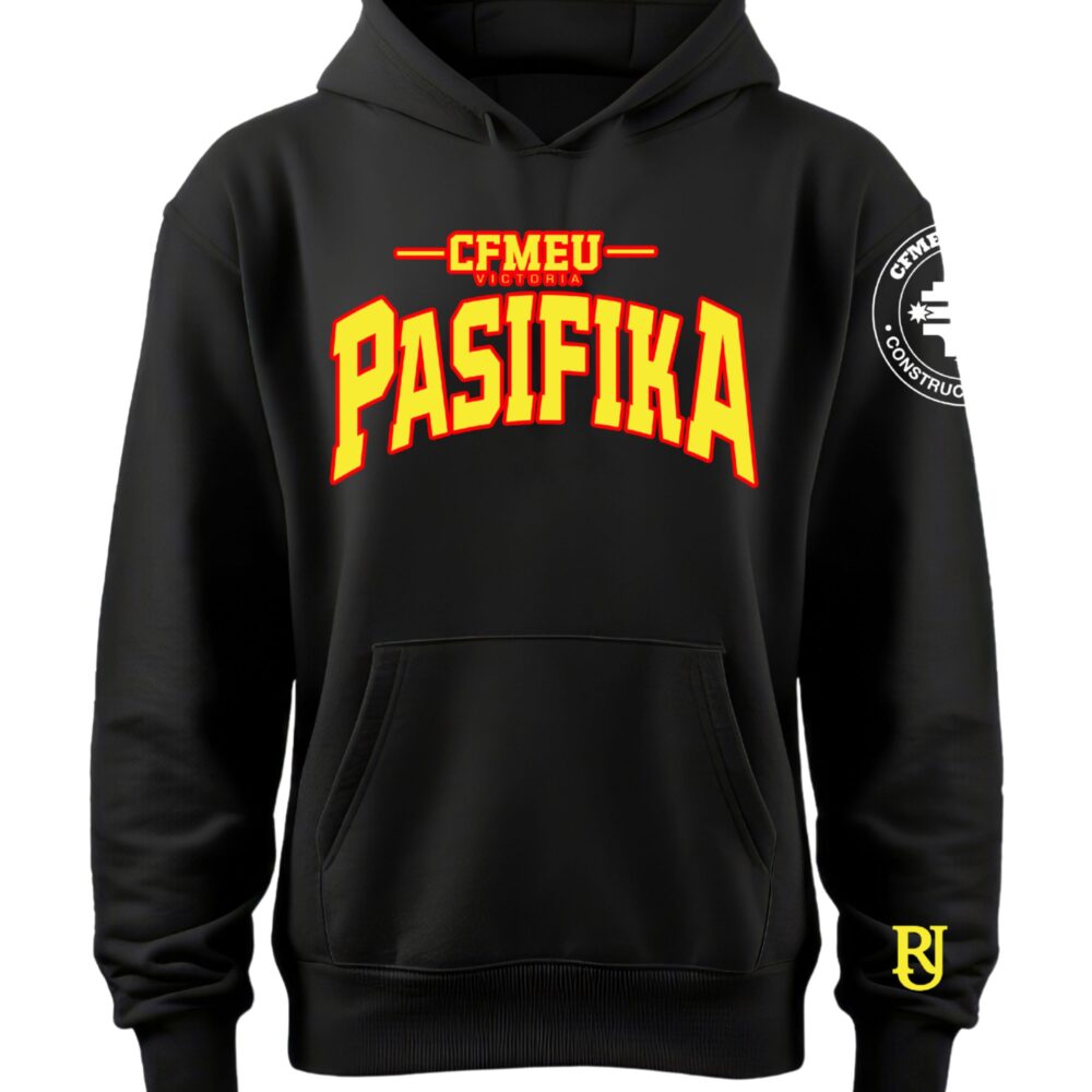 Pre - Order PASIFIKA Union Raised - Yellow & Red Hoodie