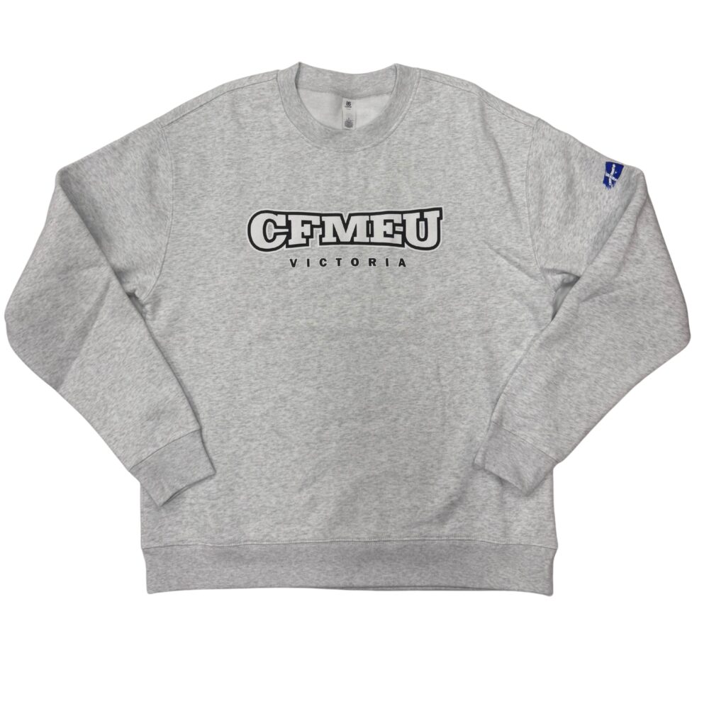 CFMEU Relaxed Sienna Crewneck - White Marle