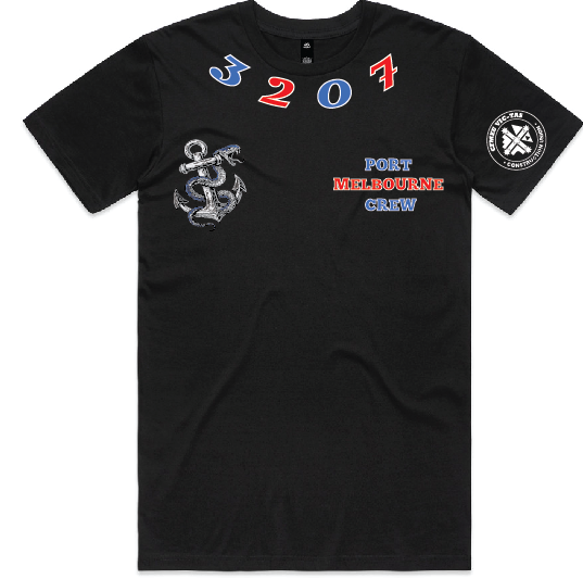 RE RUN! Pre Order - GLM2 Port Melbourne Black Tee (Please Read Description Before Ordering)