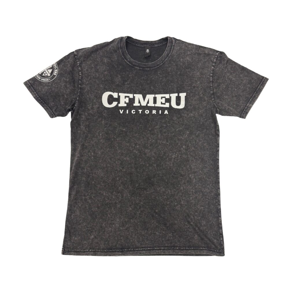 Union Power Tee - Black Stone Wash