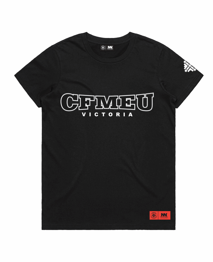 CFMEU White Logo Tee - NoWear Supply