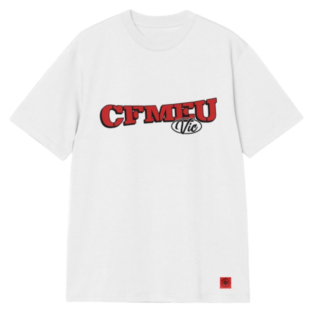 City Strength White and Red Premium Heavy Weight Box Tee Fit (NoWear Supply)