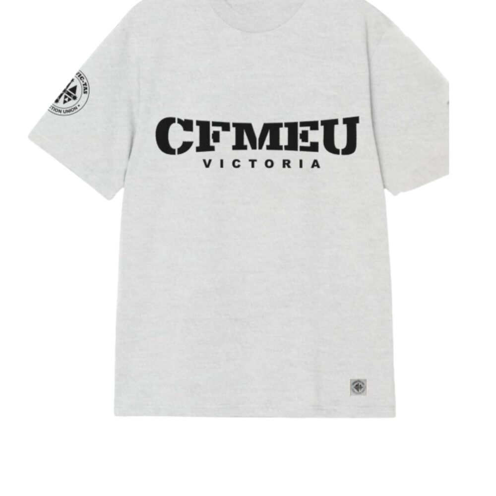 CFMEU Staple Puff Logo Premium Heavy Weight Box Tee Fit (NoWear Supply)